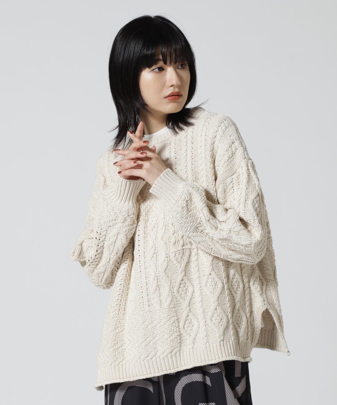 Women's】CABLE KNIT SWEATER/ケーブルニットセーター | Schott