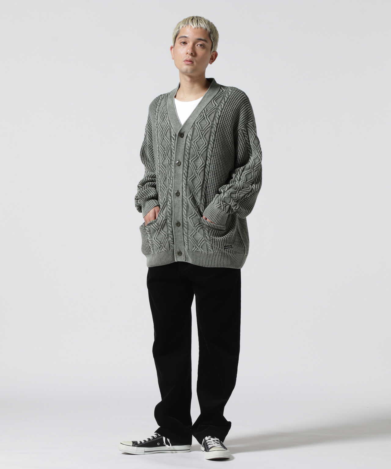 DULL COL CABLE CARDIGAN/ケーブルカーディガン