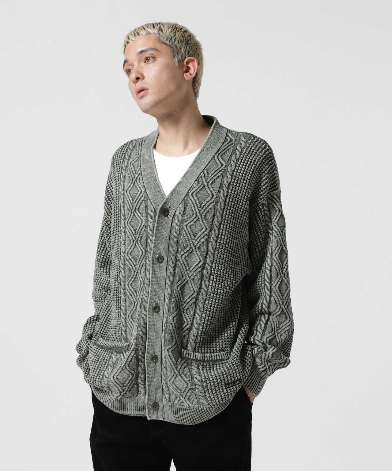 DULL COL CABLE CARDIGAN/ケーブルカーディガン