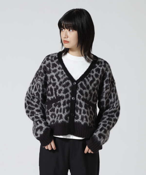 Women's】LEOPARD MOHAIR CARDIGAN/レオパードモヘア