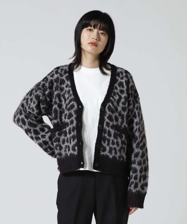 【Women's】LEOPARD MOHAIR CARDIGAN/レオパードモヘア カーディガン