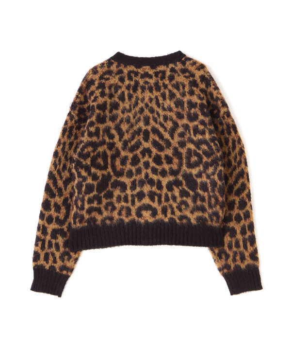 【Women's】LEOPARD MOHAIR CARDIGAN/レオパードモヘア カーディガン