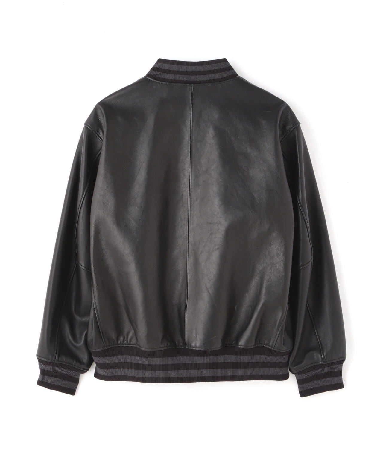 METAPHORE メタファー 日本製 Leather Stadium Jacket ウール x レザー ...約635cm身幅