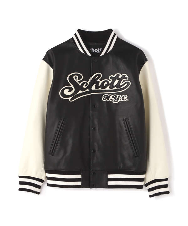 Schott LEATHER STADIUM JACKET/スタジャン Mサイズ | www ...