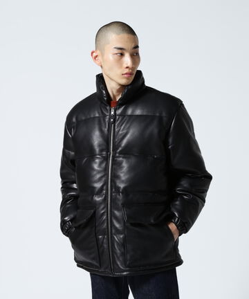 LEATHER CLASSIC DOWN JACKET/レザー クラシック ダウン ジャケット