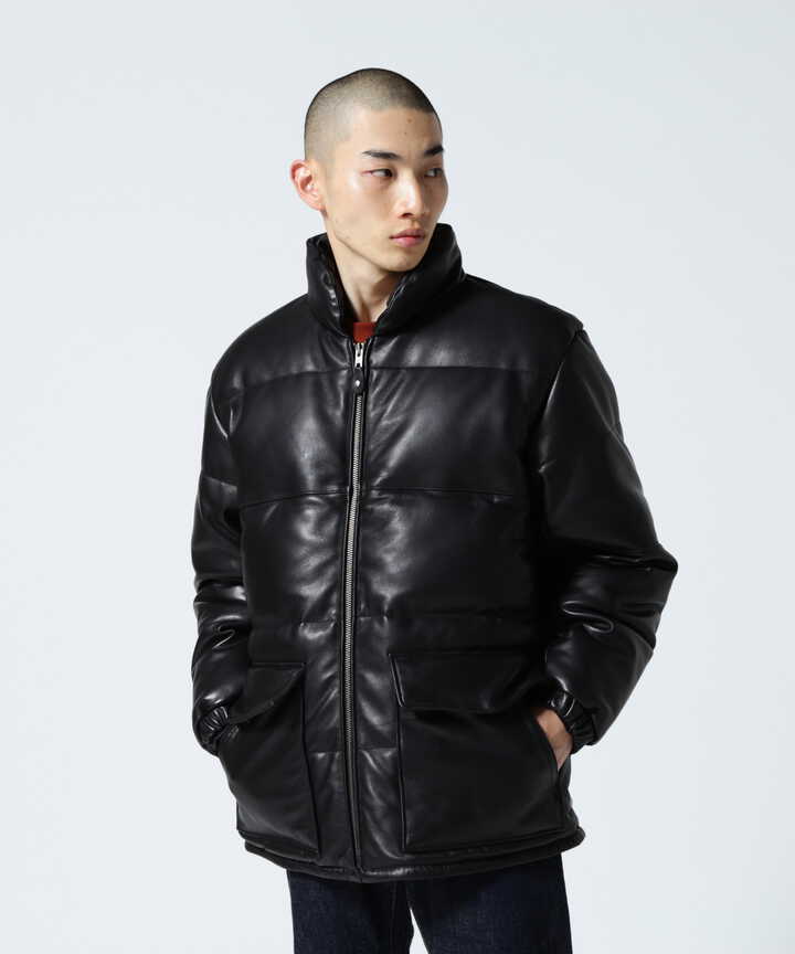 LEATHER CLASSIC DOWN JACKET/レザー クラシック ダウン 