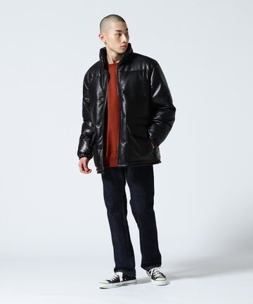 LETHER CLASSIC DOWN JACKET/レザー クラシック ダウン ジャケット