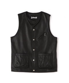 PATCH POCKET LEATHER VEST /パッチポケット レザーベスト