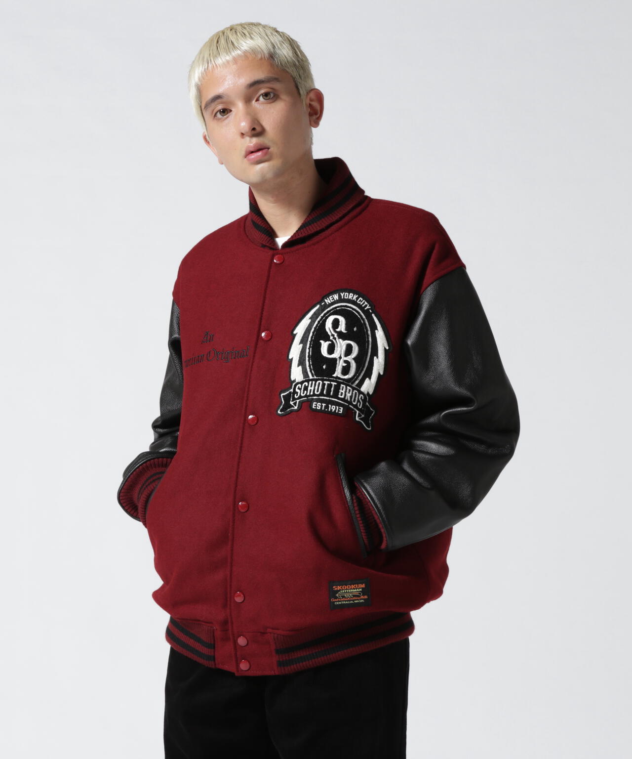 MELTON STADIUM JACKET/メルトンスタジアム ジャケット | Schott ( ショット ) | US ONLINE  STORE（US オンラインストア）