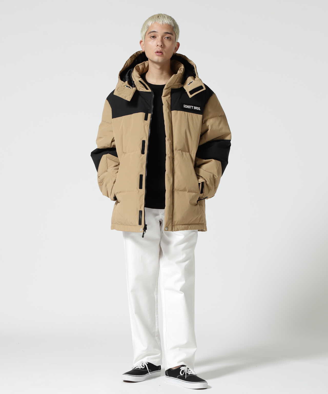 ショット2-TONE DOWN JACKET/2トーン ダウンジャケットL