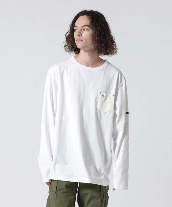  LETHER POKET LS TEE/レザーポケット ロングスリーブ Tシャツ