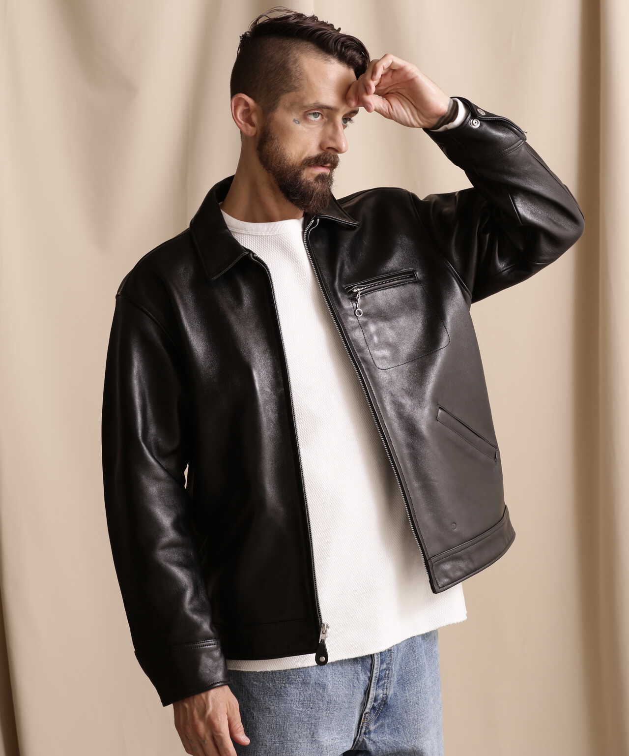 LEATHER TRACKER JACKET/レザートラッカージャケット | Schott 