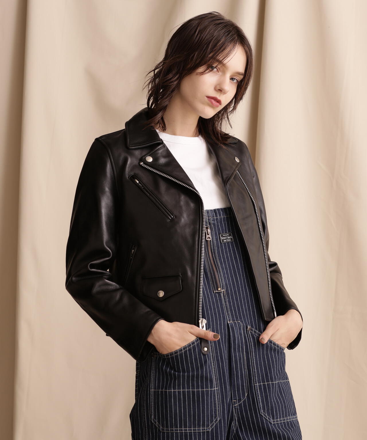 メンズSchott Double Leather Jacket