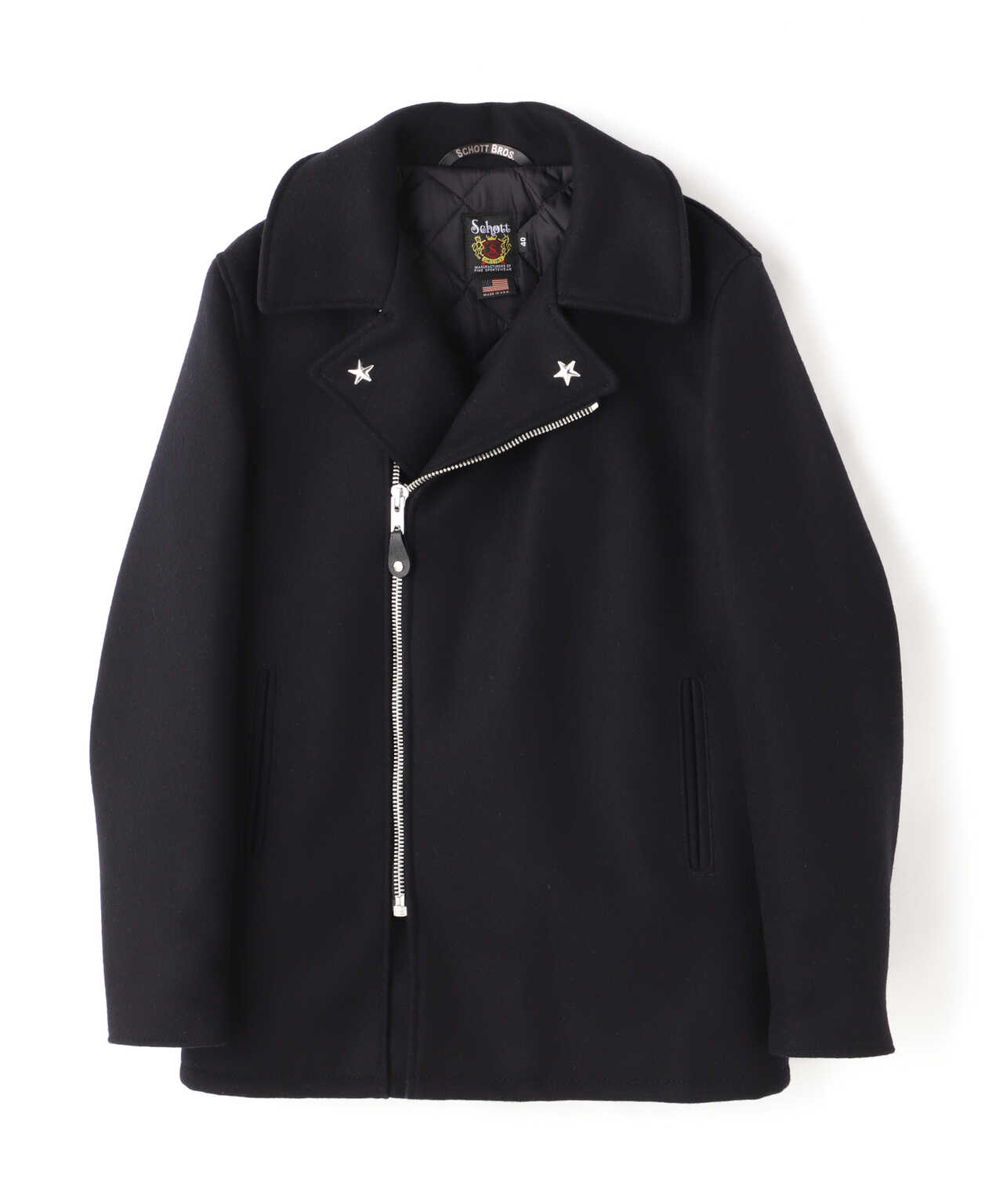 766US MELTON ZIP UP P-COAT/メルトン ジップアップ ピーコート ...