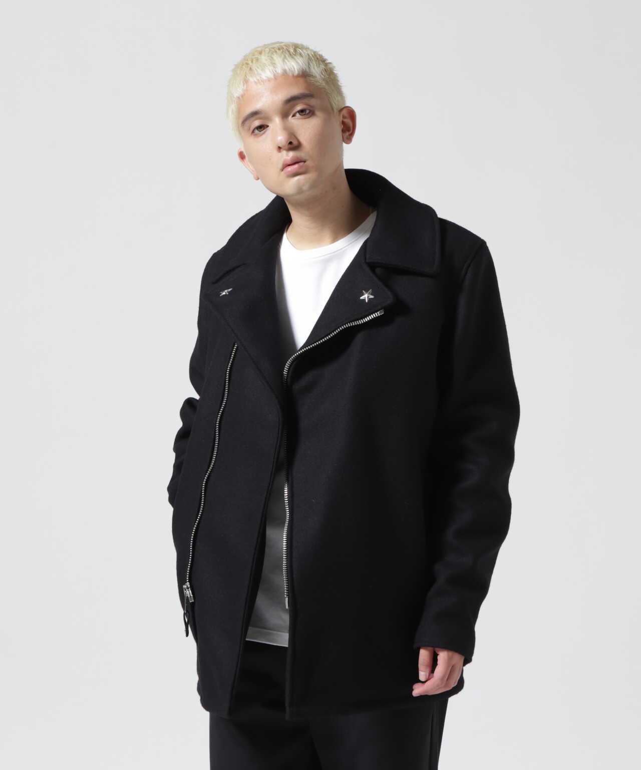 766US MELTON ZIP UP P-COAT/メルトン ジップアップ ピーコート 