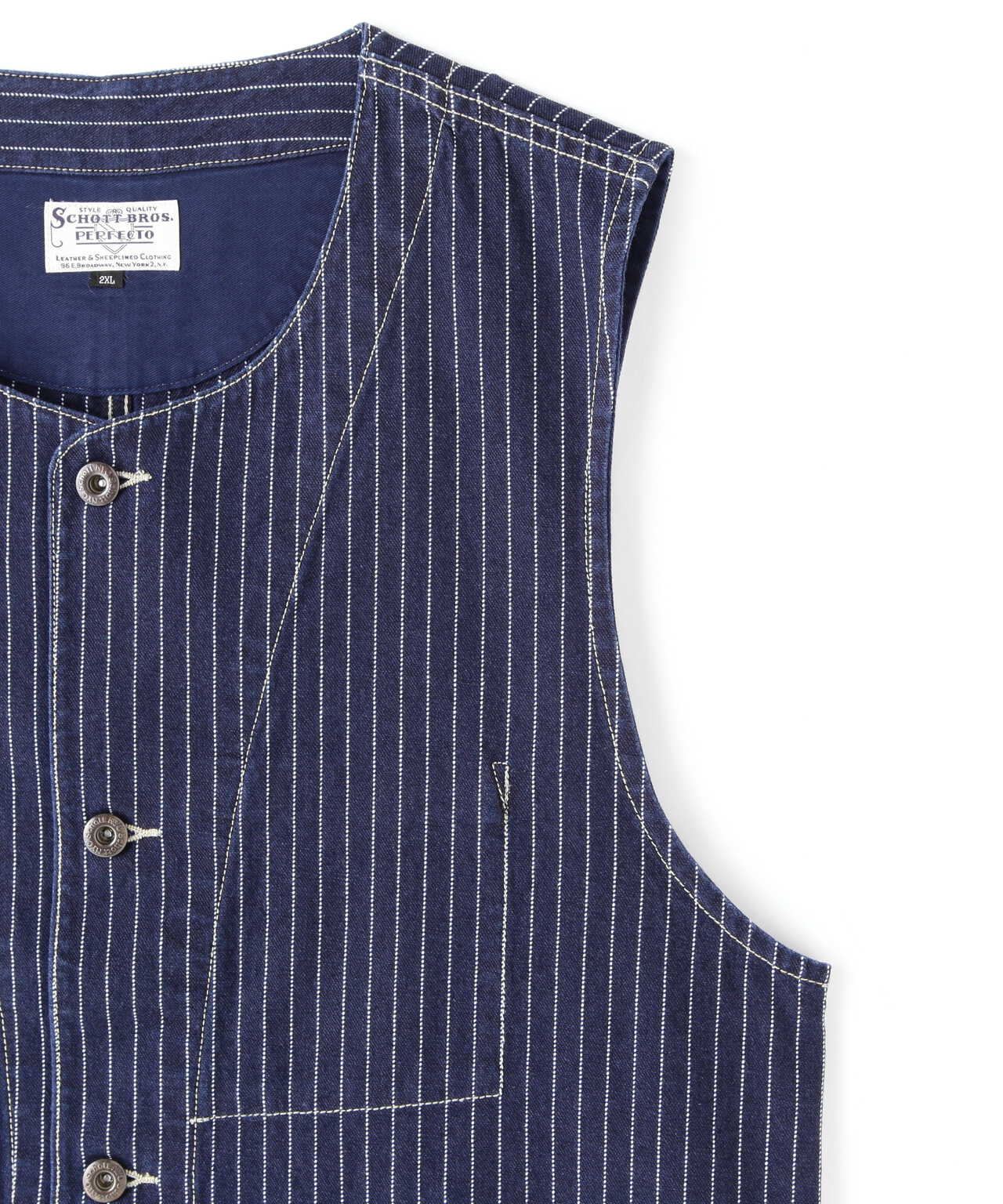 OLD HICKORY DENIM VEST/オールドヒッコリーデニムベスト | Schott 