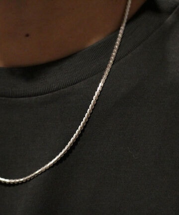 meian/メイアン/STERLING SILVER PYTHON TAIL CHAIN NECKLACE/パイソンテールチェーンネックレス