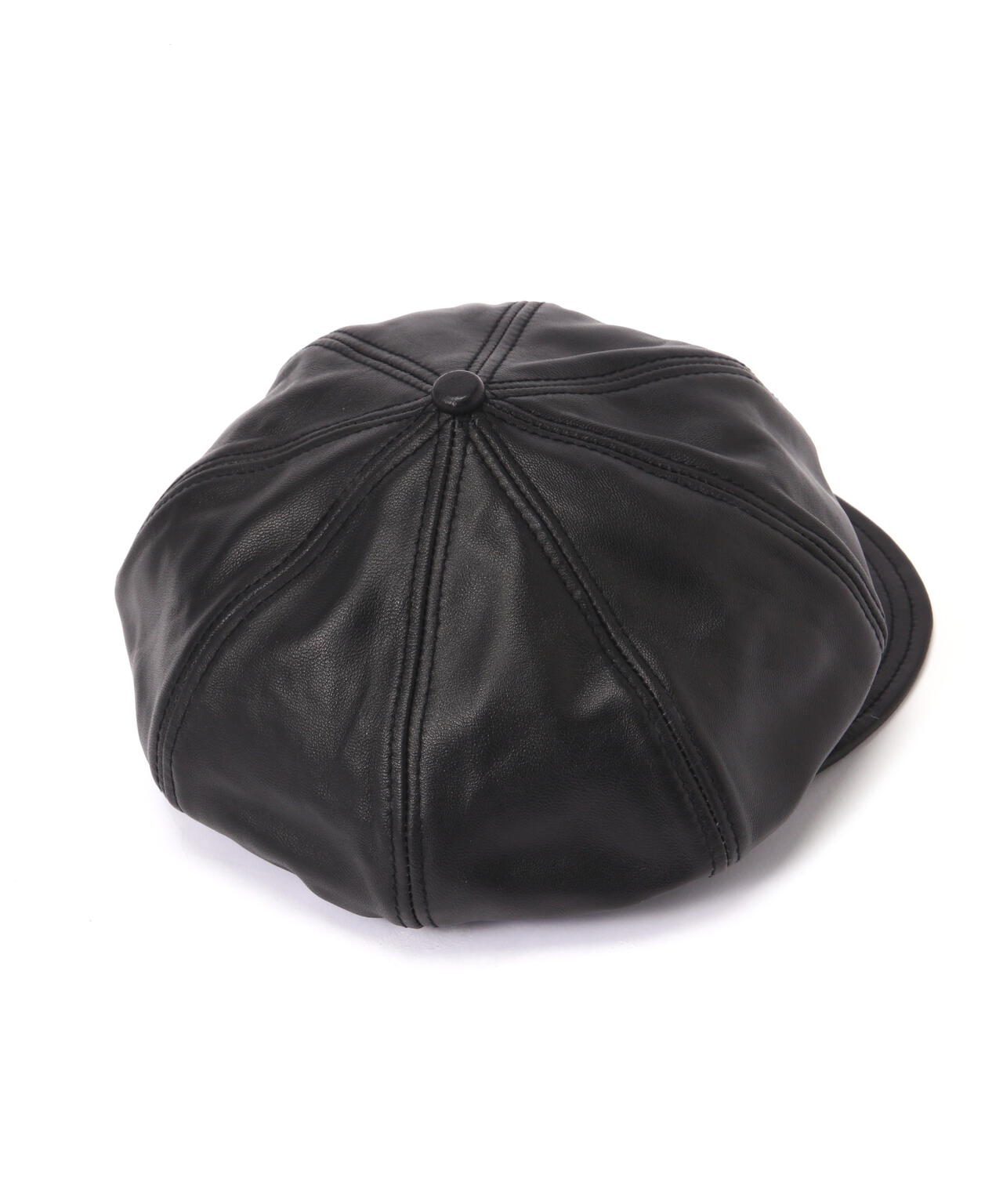 LEATHER NEWSBOY CAP/レザー ニュースボーイキャップ キャスケット