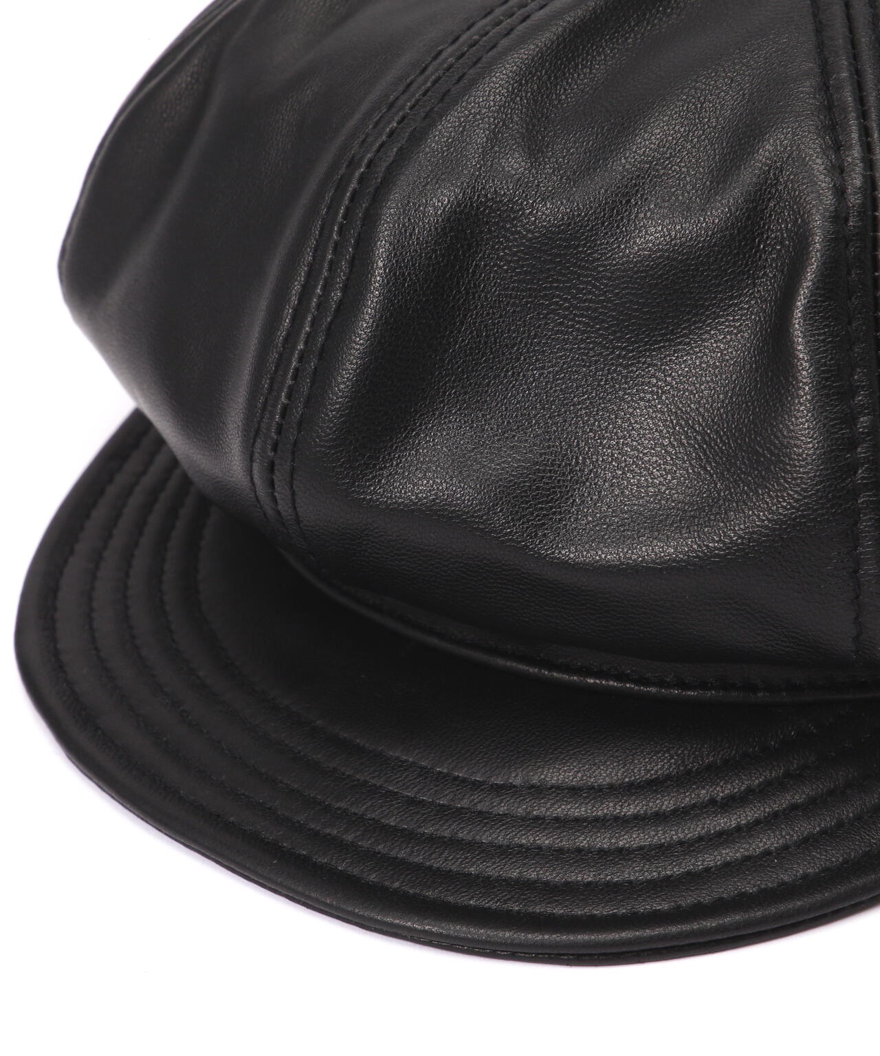 LEATHER NEWSBOY CAP/レザー ニュースボーイキャップ キャスケット ...