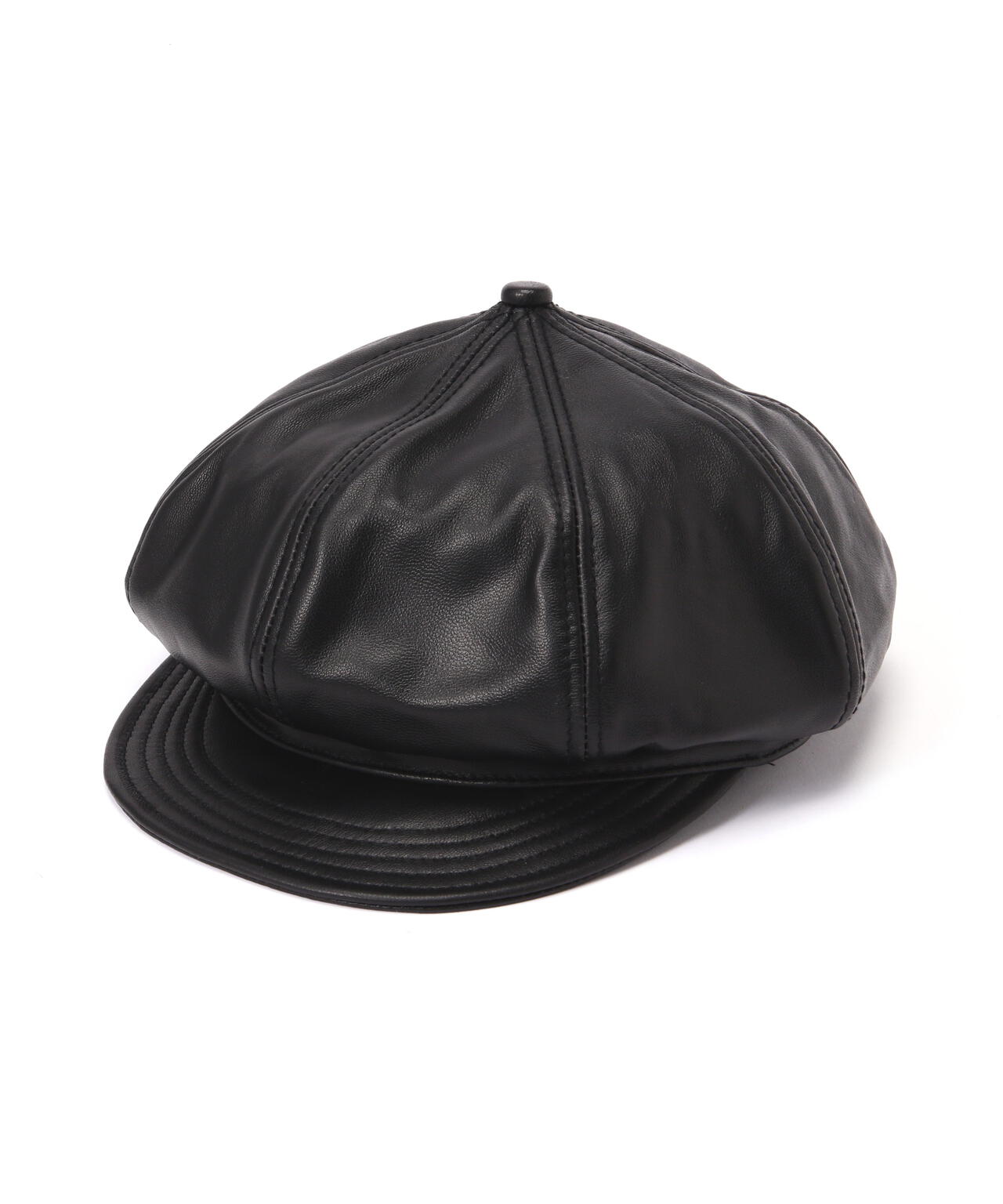 LEATHER NEWSBOY CAP/レザー ニュースボーイキャップ キャスケット