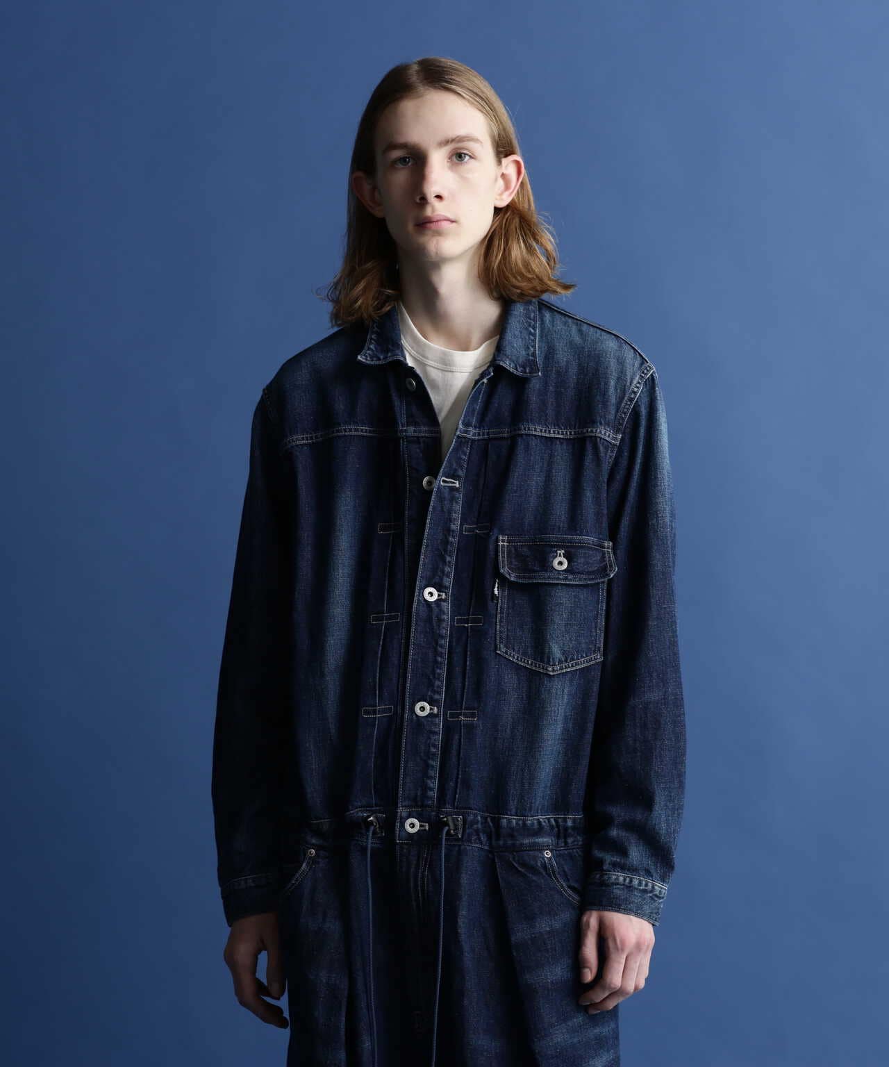 NEP DENIM WORK JUMP SUIT/ネップ デニム ワーク ジャンプスーツ