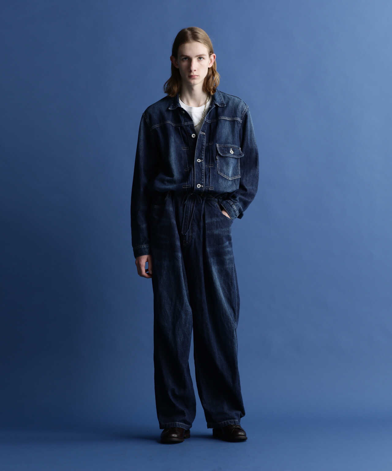 NEP DENIM WORK JUMP SUIT/ネップ デニム ワーク ジャンプスーツ 