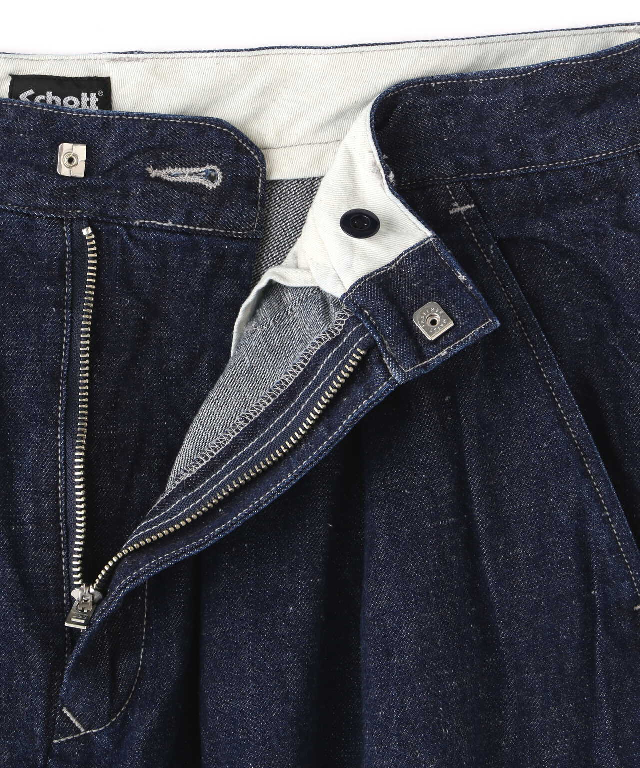 NEP DENIM 2 TUCK PANTS/ネップデニム 2タックパンツ | Schott