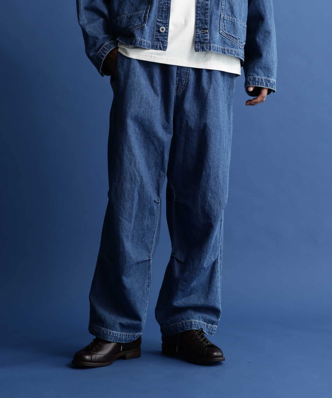 NEP DENIM OVER PANTS/ネップ デニム オーバーパンツ