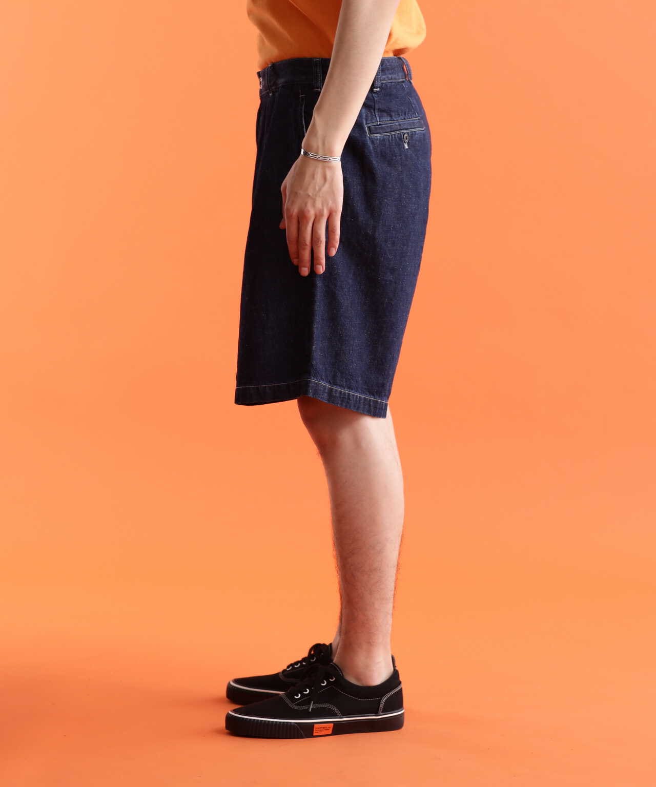 NEP DENIM 2TUCK SHORTS/ネップデニム 2タックショーツ