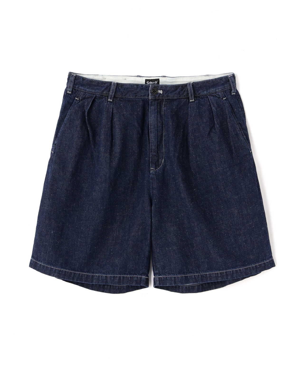 NEP DENIM 2TUCK SHORTS/ネップデニム 2タックショーツ | Schott