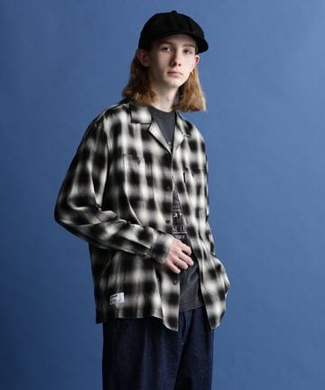 OMBRE PLAID L/S SHIRT/オンブレ LS チェックシャツ