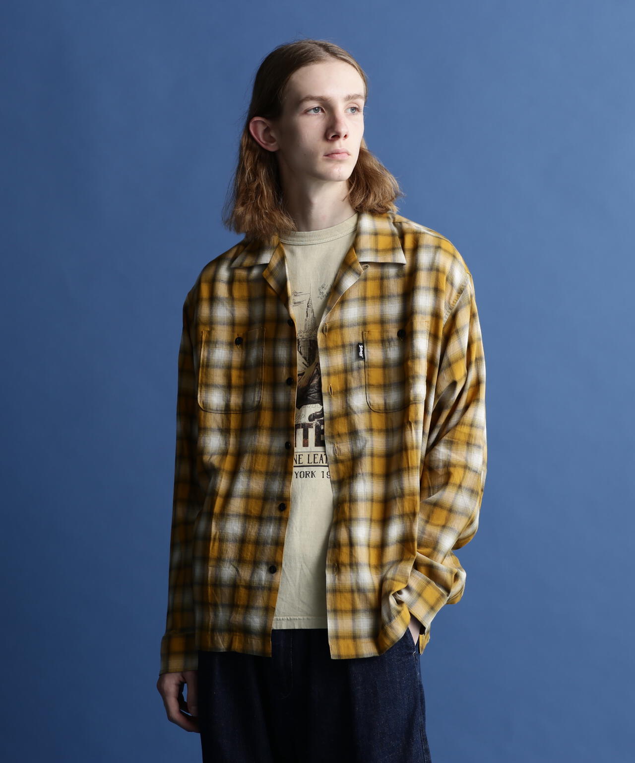 OMBRE PLAID L/S SHIRT/オンブレ LS チェックシャツ | Schott