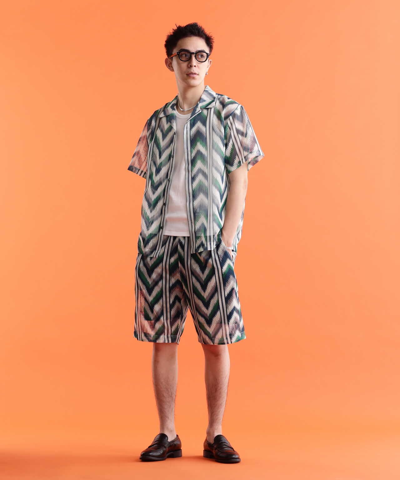 PATTERNED MESH S/S SHIRT/パターンメッシュ ショートスリーブシャツ