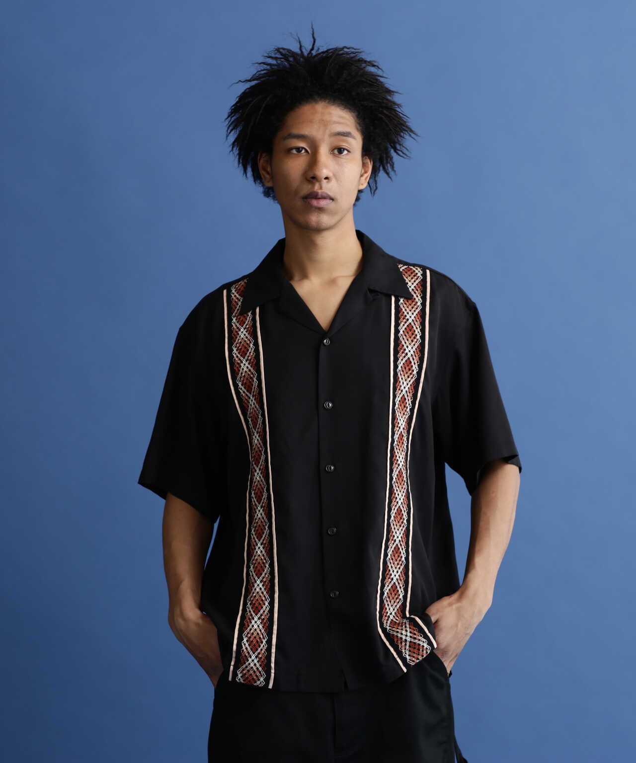 LINE 2TONE SS SHIRT/ライン 2トーン 半袖シャツ