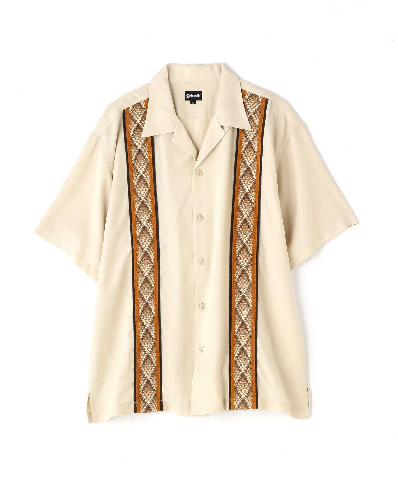 LINE 2TONE SS SHIRT/ライン 2トーン 半袖シャツ | Schott ( ショット