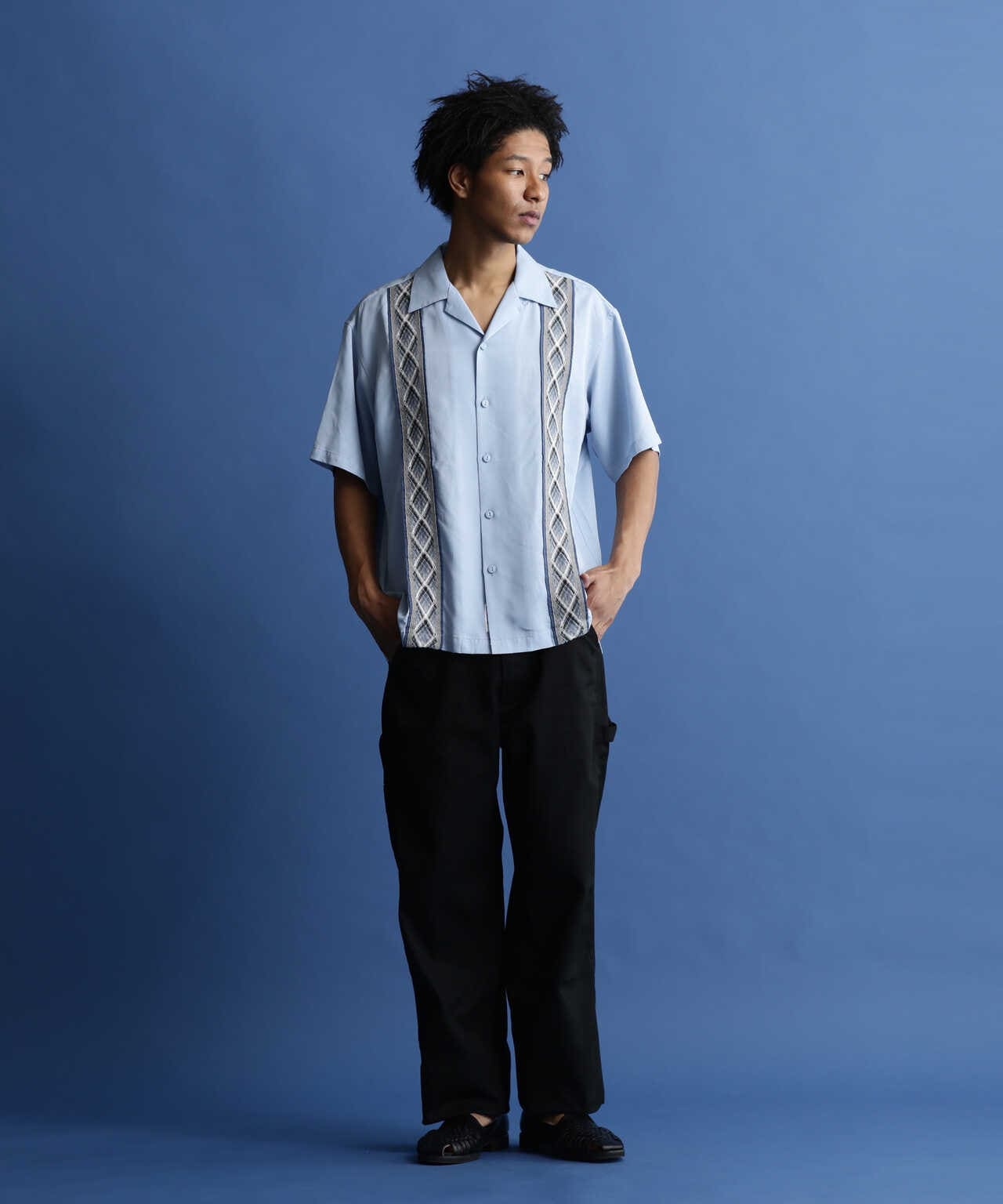 LINE 2TONE SS SHIRT/ライン 2トーン 半袖シャツ