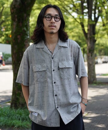 KASURI PLAID SS SHIRT/カスリ プレイド 半袖シャツ