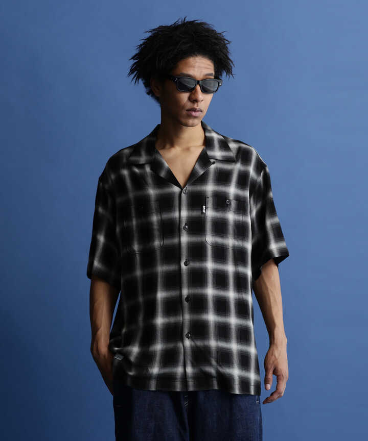 OMBRE PLAID SS SHIRT/オンブレ チェック 半袖シャツ