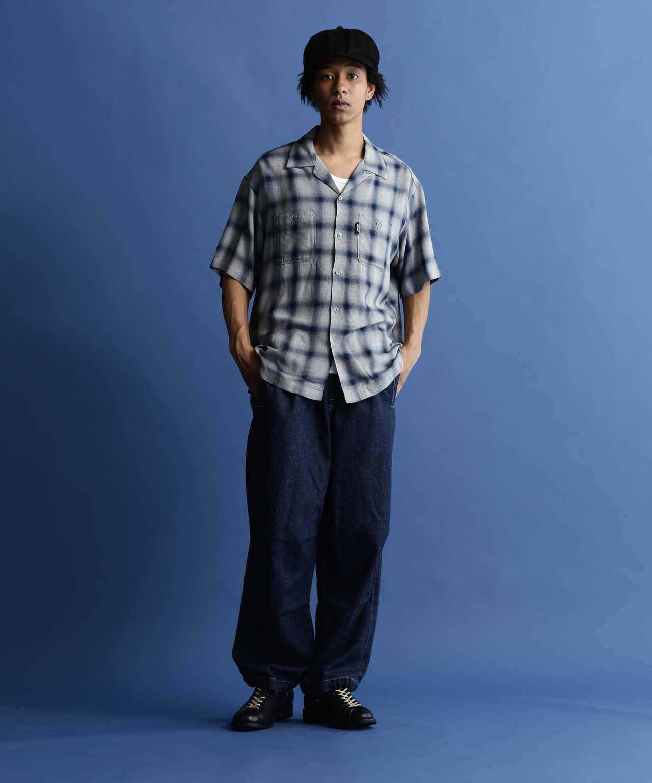 OMBRE PLAID SS SHIRT/オンブレ チェック 半袖シャツ