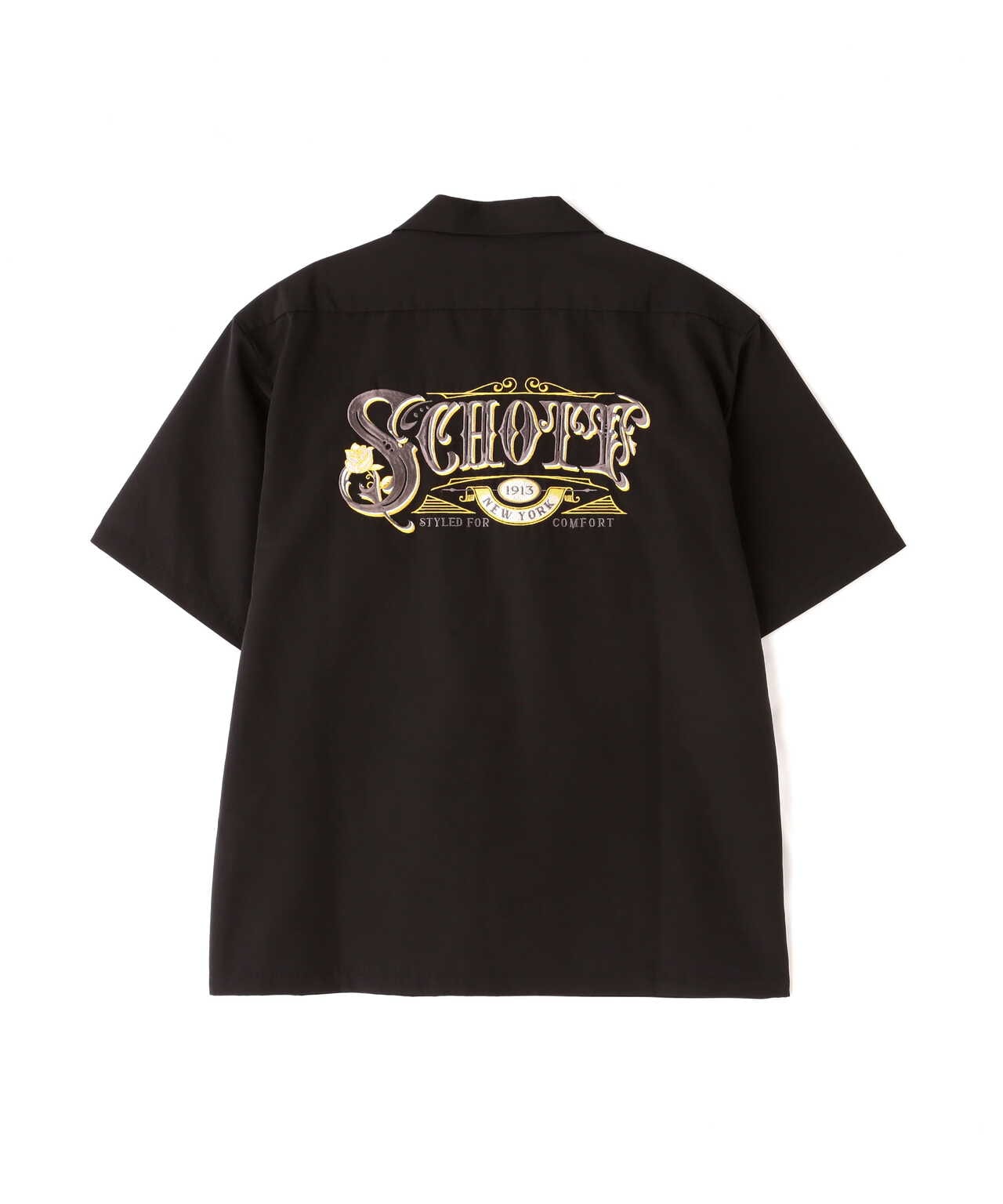 T/C WORK SHIRT ROSE EMBROIDERED/ 刺繍ワークシャツ | Schott 