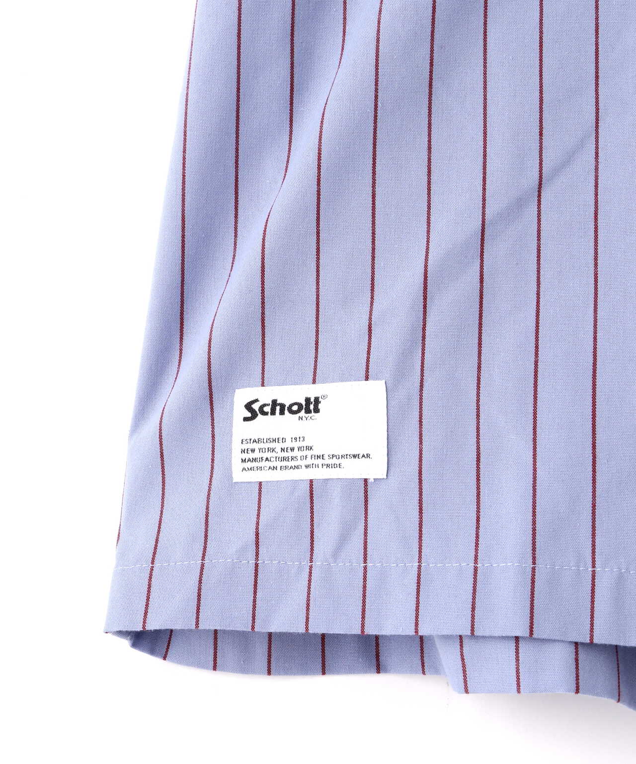 STRIPE S/S WORK SHIRT/ストライプワークシャツ | Schott ( ショット 