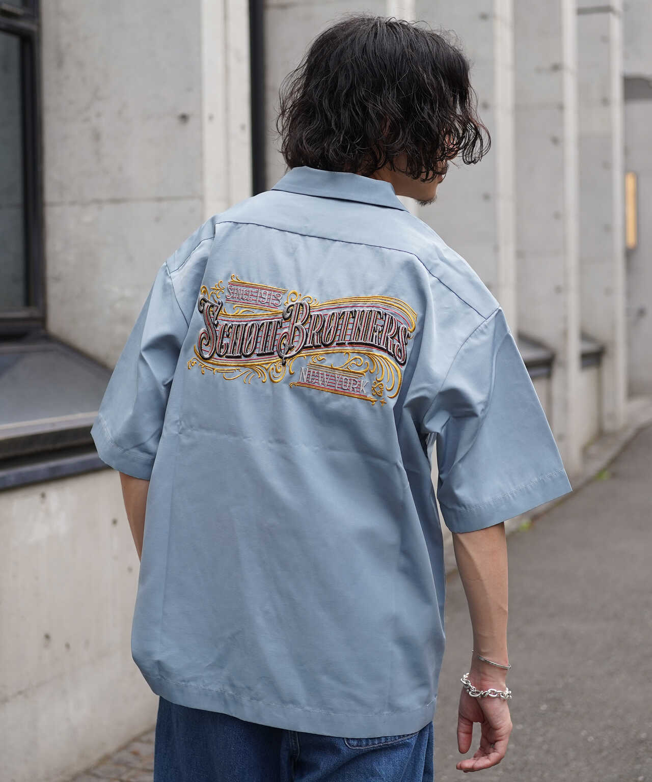 【WEB LIMITED】EMB. TC SHIRT BARBER/刺繍シャツ "バーバーロゴ"