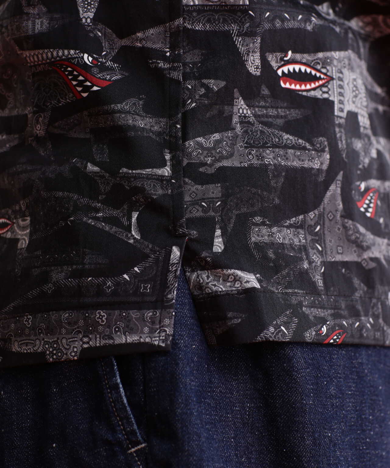 WEB LIMITED】HAWAIIAN SHIRT BANDANA SHARK/ハワイアンシャツ