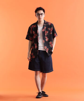 【先行予約 6月下旬-7月上旬入荷予定】HAWAIIAN SHIRT BANDANA ROSE/アロハシャツ バンダナローズ