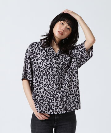 Women's/LEOPARD HAWAIIAN SHIRT/レオパード アロハシャツ