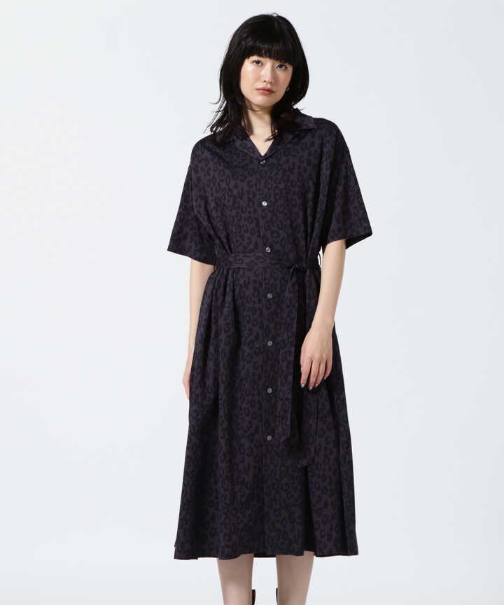 Women's/LEOPARD HAWAIAN OP/レオパード ハワイアンワンピース