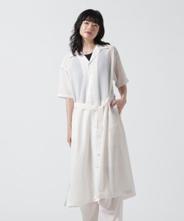 【Women's】CHIFFON SHIRT ONE PIECE/シフォンシャツ ワンピース