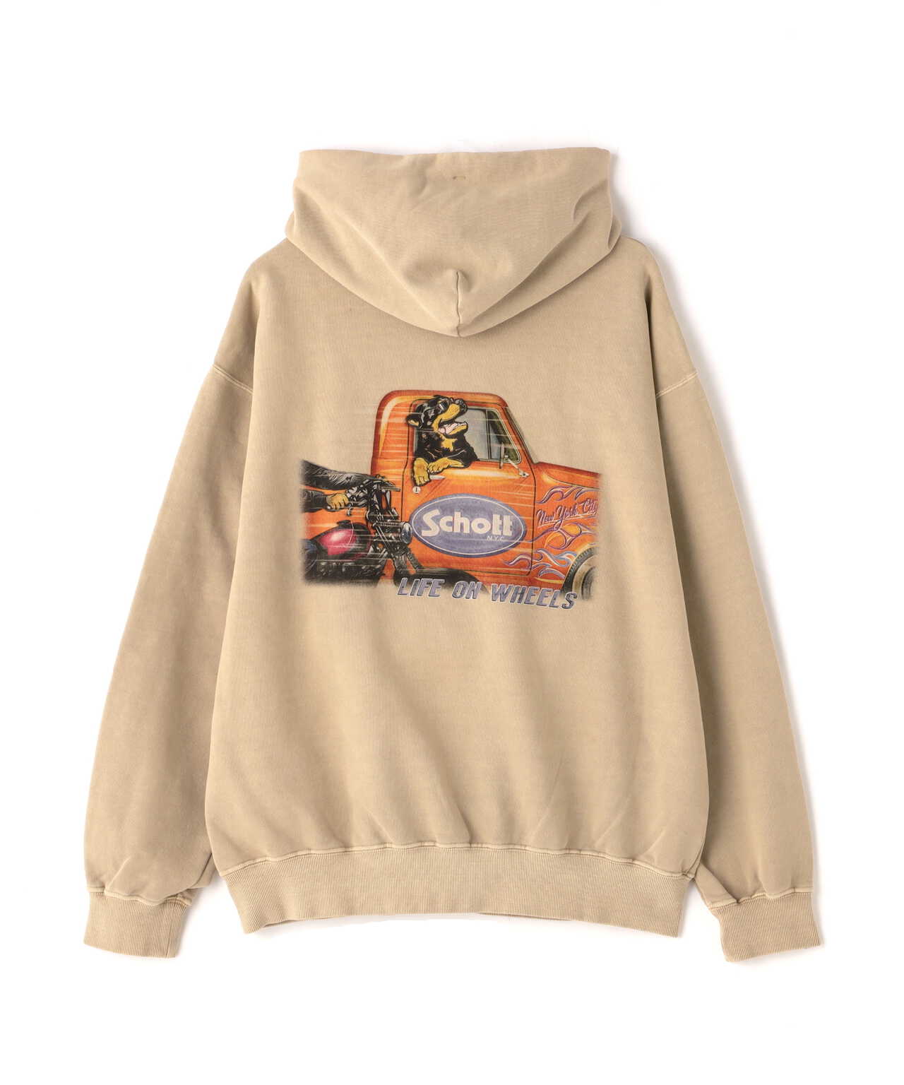 WEB LIMITED】PIGMENT DYE HOODED SWEAT ROTTWEILER/ピグメントダイ