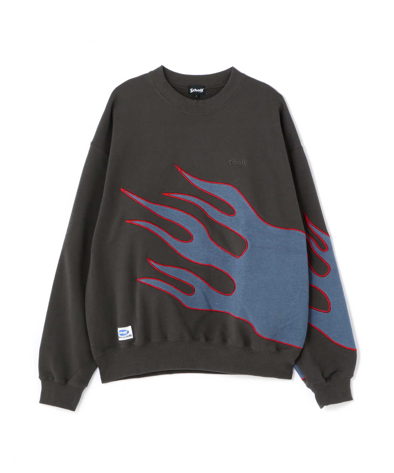 WEB LIMITED】CREW SWEAT FIRE PATTERN/クルーネック スウェット 