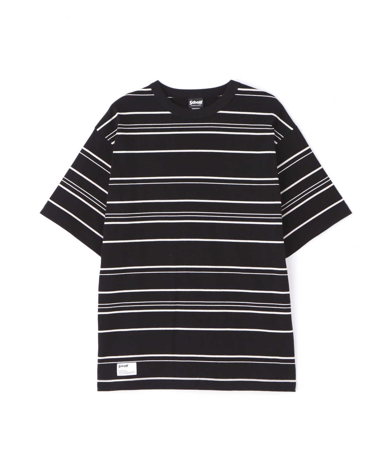 S/S Border T-Shirt (GRAY × BLACK) S